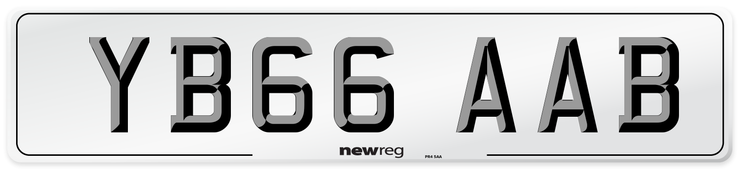 YB66 AAB Number Plate from New Reg